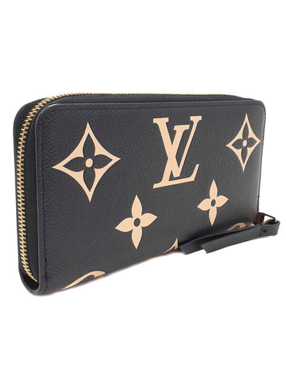 Louis Vuitton Bicolor Wallet Round Monogram Long Empreinte Zipper Zippy Brown